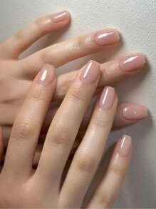 Upgrade Your Look With Press On Nails, 24 Pcs Square Shape Short Fake Nails With French Style, Includes 1Pc Sheet Adhesive Tab &1 Pc Mini File, Shining Nude Color And White French Full Coverage Fake Nail Kit, Nail Art For Women And Fashion Girls For Party Dating Or Travel. This French Nails Never Going Out Of Style. Christmas Also Applies. Nail Supplies Nails