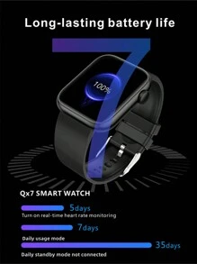 1pc Men Women Sporty Heart Rate Monitoring And Calls Smartwatch, Compatible With Androids IOS - Black - View 10