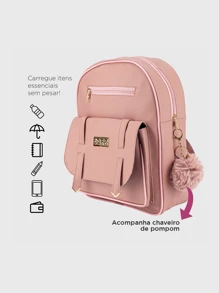 Women Fashion Backpacks - 藕粉色 - 查看 1