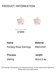 時尚1對925純銀高級彩色白玫瑰耳環甜美優雅風格設計，適用於珠寶禮物