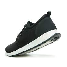 Women Wedge Sneakers - 黑與白 - 查看 5