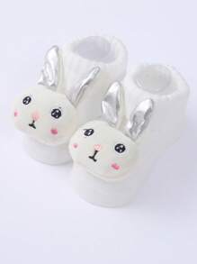 3 Pares/pack Calcetines De Piso Con Dibujos Animados Para Recién Nacidos, Calcetines Transpirables De Media Pantorrilla Para Niños Y Niñas