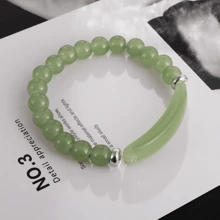 1只時尚多功能多色珠串日常手環,適合女性 - 綠色 - 查看 8