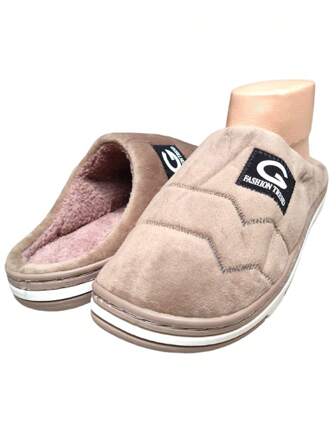 Pantuflas  De Peluche Afelpadas Diseño Minimalista