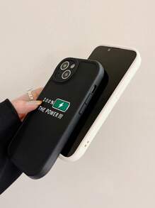 2入組創意情侶電池造型哑光矽膠手機殼，適用於 iPhone 和 Samsung Galaxy S24/S21/S20/S10/S9/Note 20/Note 10/Note 9/iPhone 11/iPhone 13/iPhone 15pro Max - 彩色 - 查看 3