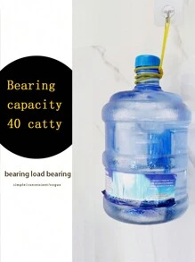 10入組浴室掛鉤,強力黏貼壁掛無需鑽孔,透明重型掛架可拆卸裝置 - 無色 - 查看 2