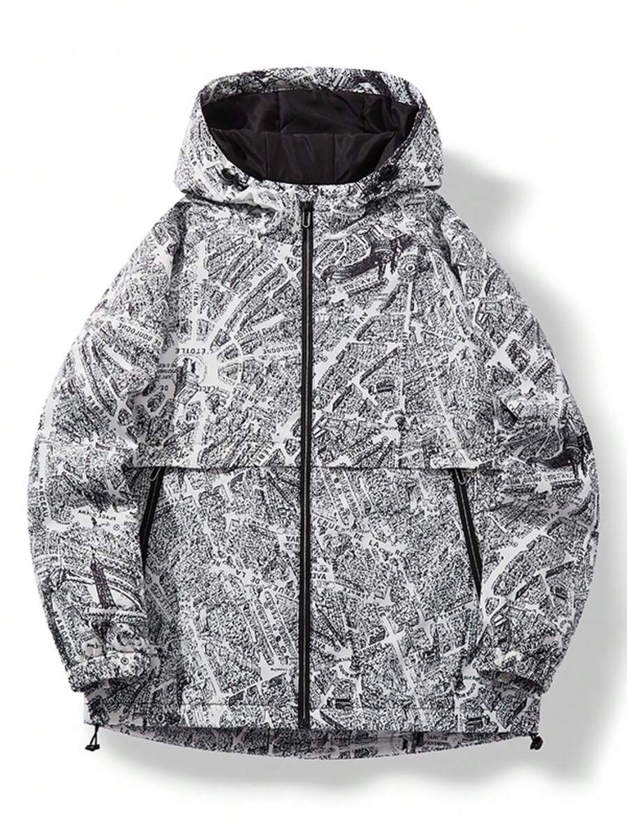 Nam In toàn bộ Thể thao Áo khoác , Áo khoác giỏ , Với Hood - Nhiều màu - Xem 1
