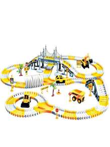 YUQING.FC. Flexible Magic Track With Big Stack Car For Girls Room Decoration - Yellow - View 2