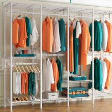 Closet Organizer Metal Garment Rack Portable Clothes Hanger Freestanding Closet Wardrobe 77"Wx 18"D X 77"H - White - View 5