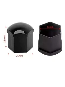 Hexagonal Plug Covers Stud 17mm Decorative Hook Protector. Vmingo - Black - View 3