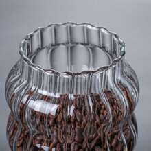 Glass Food Storage Container Jar With Acacia Wood Lid And Transparent Glass Jar, For Coffee Beans, Tea, Spices, Cookies, Nuts & Candies - White - View 6