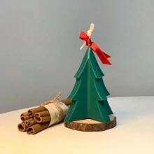 3d Christmas Tree Silicone Mold For Candle, Gypsum, Resin, Dropping Glue, Soap Making With Cedar Design, Holiday Decoration, Party Gift - L - View 1