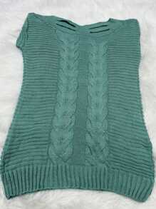 Women Knit Tops - Azul menta - Ver 2
