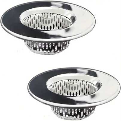 2pcs Bathtub Drain Strainer/Hair Catcher Stainless Steel Filter Basket, Fits 1.65"-3.0" Drain, Ideal For Shower, Bathroom, Laundry Room Home Bathroom Decor Fall Decor Back To School