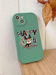 1pc Christmas Deer Frosted Phone Case Compatible With Iphone - Multicolor - View 3