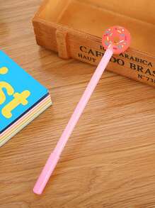 4pcs Cute Doughnut Design Ballpoint Pen, Candy Color Office School Stationery, Cartoon Writing Instrument - Multicolor - View 5