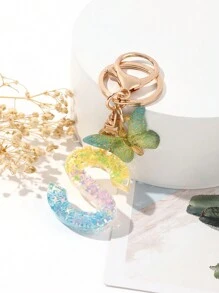 Fashionable Letter Detail Keychain Pendant For Girls - Multicolor - View 2