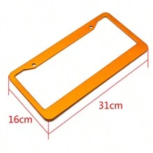 Black License Plate Frame - Black - View 2