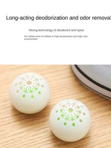 6 顆香薰除臭球、鞋櫃除臭球、鞋臭和衣櫃空氣清新劑、持久留香 - 白色 - 查看 2