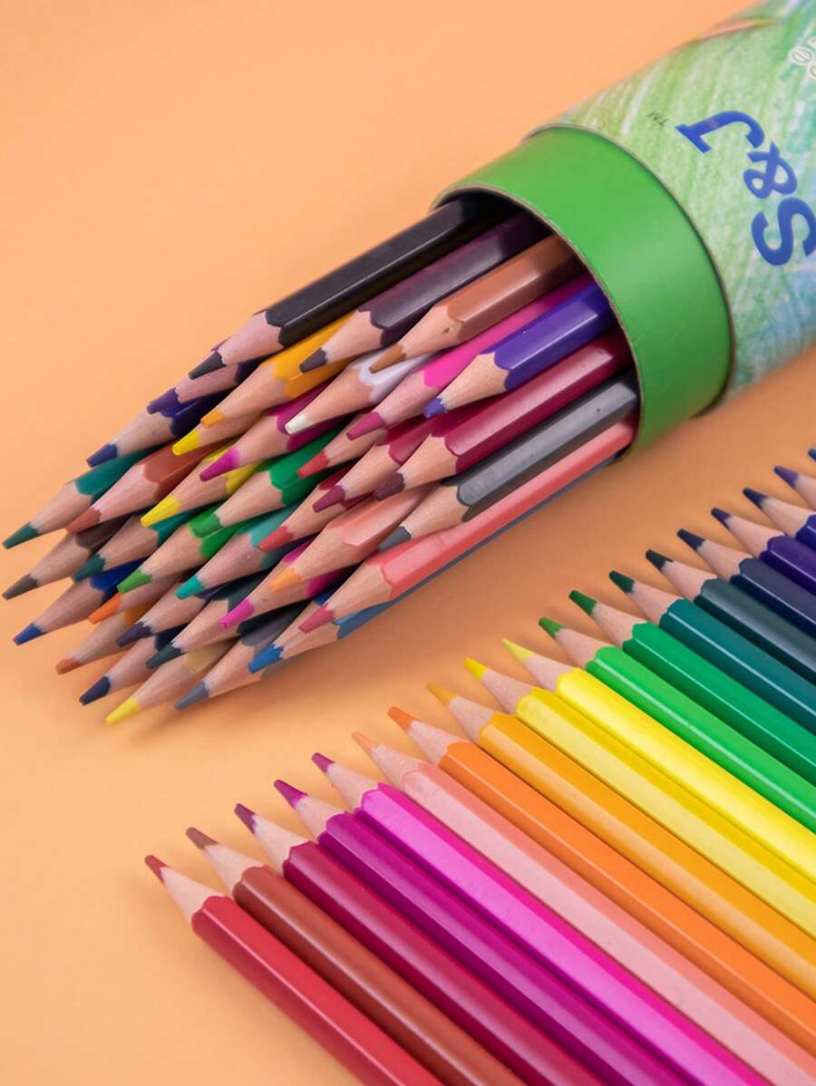 12,18,24,36,48pcs/set Mixed Color Colored Pencils - Green - View 1