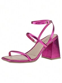 Women Heeled Sandals - 玫瑰金 - 查看 3