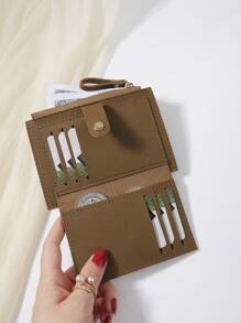 SOUTHLAND&KANGAROO 杏色 字母细节 折叠小钱包 口袋钱包 小号双折超薄钱包 轻便便携卡包 钥匙包 短款钱包 可爱现代时尚 生日礼物 周年纪念礼物 情人节礼物 情侣礼物 包 学习用品 卡夹 卡夹 钱包 名片夹 信用卡夹 卡夹 女士 女士钱包 迷你钱包 钱包 卡片钱包 - 杏色 - 查看 3