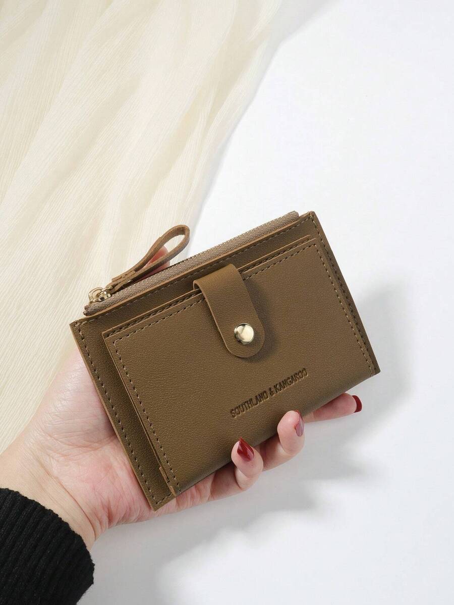 SOUTHLAND&KANGAROO 杏色 字母细节 折叠小钱包 口袋钱包 小号双折超薄钱包 轻便便携卡包 钥匙包 短款钱包 可爱现代时尚 生日礼物 周年纪念礼物 情人节礼物 情侣礼物 包 学习用品 卡夹 卡夹 钱包 名片夹 信用卡夹 卡夹 女士 女士钱包 迷你钱包 钱包 卡片钱包 - 杏色 - 查看 1