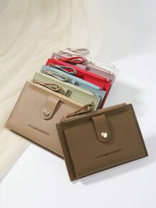 SOUTHLAND&KANGAROO 杏色 字母细节 折叠小钱包 口袋钱包 小号双折超薄钱包 轻便便携卡包 钥匙包 短款钱包 可爱现代时尚 生日礼物 周年纪念礼物 情人节礼物 情侣礼物 包 学习用品 卡夹 卡夹 钱包 名片夹 信用卡夹 卡夹 女士 女士钱包 迷你钱包 钱包 卡片钱包 - 杏色 - 查看 2