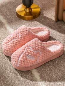 女士秋冬長毛絨拖鞋,臥室拖鞋帶襯墊
