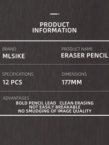 1 Pieza Borrador En Forma De Lápiz, Diseño Simple Para Borrado De Bocetos Y Dibujos - Blanco - Ver 8