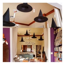 8入組漆黑萬聖節帽子,萬聖節派對服飾配件