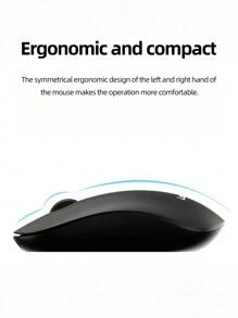 Lenovo M26 Wireless Mouse For PC,  Laptop, 2.4 GHz With USB Mini Receiver, 1000 DPI Optical Tracking,Ambidextrous - Black - View 3