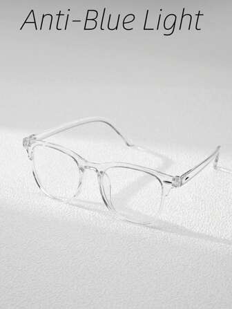 1 Pair Clear Square Round Frame Rivet Decor Fashion Eyeglasses, Clear Glasses, For Men And Women, For Reading, Gaming, Computer, Back To School, Daily Decoration, With Anti Fatigue, Improve Nearsightedness, Can Also Be Equipped With Glasses For Myopia Glasses Accessories For Women