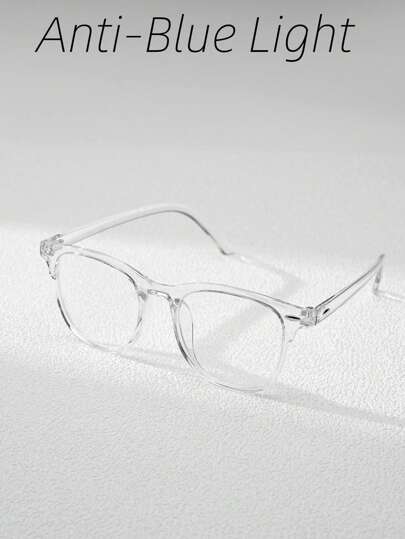 1 Pair Clear Square Round Frame Rivet Decor Fashion Eyeglasses, Clear Glasses, For Men And Women, For Reading, Gaming, Computer, Back To School, Daily Decoration, With Anti Fatigue, Improve Nearsightedness, Can Also Be Equipped With Glasses For Myopia Glasses Accessories For Women