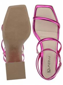 Women Heeled Sandals - 玫瑰金 - 查看 4