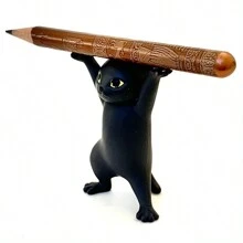 1入組跳舞貓筆筒適用於桌子,貓筆筒,可愛貓人物,有趣貓禮物適用於貓戀人,家庭裝飾用品裝飾品,搞笑桌子裝飾