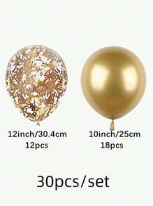 30 piezas Globos con acabado dorado, decoración ideal para fiestas de cumpleaños, bodas y duchas