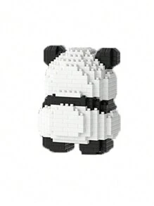 Divertido mini ladrillo estilo chino panda de dibujos animados Figurilla Set juguete - Blanco y Negro - Ver 6