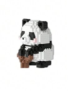 Divertido mini ladrillo estilo chino panda de dibujos animados Figurilla Set juguete - Blanco y Negro - Ver 5