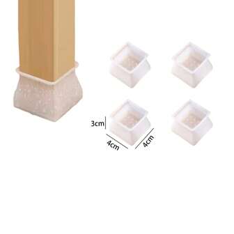 1 set/4 buc Capace din silicon pentru picioare pentru scaune in forme patrate si rotunde, anti-alunecare, anti-zgomot, tampoane de grosime, tampoane pentru picioare pentru masa de mobilier