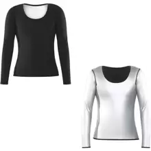 Sports Outdoor 1pc Women Sauna Suit Fitness Exercise Sauna Sweat Suit|Long Sleeve Sauna Jacket Women Sauna Top Sweat Jacket For Women,Sports  Corset Fitness Equipment Accessories Shapewear Waist Trainer Corset