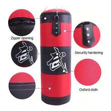 1套150公分成人通用散打掛拳包拳擊訓練牛津布沙包套裝 - 紅色 - 查看 6