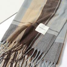 1pc Unisex Multicolor Plaid Scarf, Warm & Versatile, Suitable For Daily Use - Blue - View 9