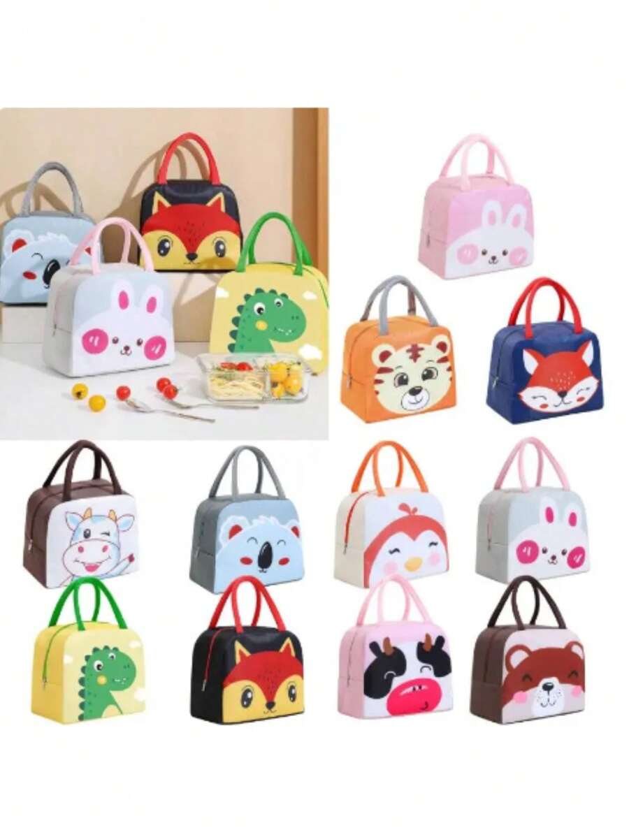 2 piezas Lonchera Térmica Bolsa Lunch Aislamiento Frío Y Calor kawaii - Multicolor - Ver 1