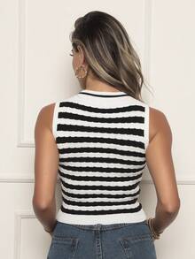 Women Knit Tops - 白色 - 查看 2