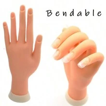 Modelo De Práctica De Uñas De Mano De Plástico Flexible Para Entrenamiento, Maniquí De Mano Falsa Para Exhibición - Blanco - Ver 2