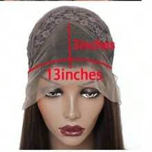 13x3 16inch Short Bob Wig  Black Synthetic Lace Front Wig Straight Lace Front Synthetic Hair Wigs Lace Frontal Wigs For Women - Black - View 10