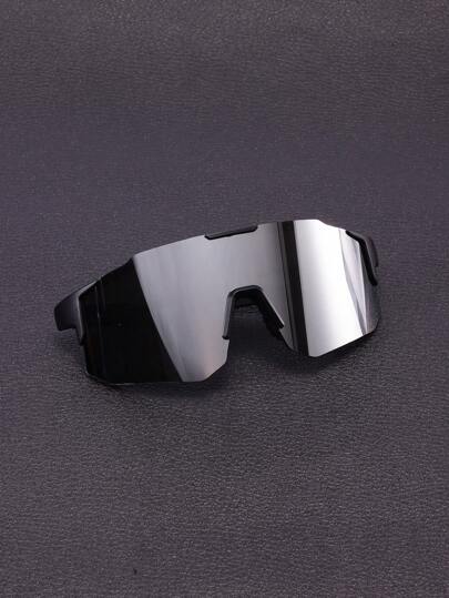 1pc Men's Plastic Sport And Cycling Wrap-Around Y2k Decorative Fashion Glasses, Suitable For Daily Wear, Photography, Shopping, Riding, Skiing, Etc. Street Shades Accessories,School Beach Accessories Glasses Shades Looks Street Style And Suit For Sweater Jacket Sweatshirt Hoodie Leather Pants And Cargo Pants For Summer Beach Vacation,Outdoor,Travel