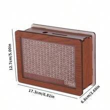 1 个可擦除透明硬币银行，带亚克力面板，家庭储蓄计划，DIY 木制纸币收纳盒，青少年学习零花钱收纳最佳礼物 - 棕色 - 查看 2