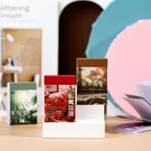 YUXIAN 1冊50張白色風景主題貼紙,可用於日記、手機、筆記型電腦裝飾或diy相簿、拼貼畫、個性化牆面 - 黑色 - 查看 4